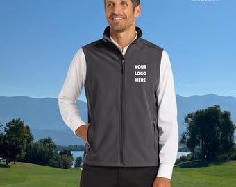 Personalized Embroidered Vest Port Authority Soft Shell | Company Logo | Gift | Golf | Clubhouse | Country Club