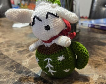 Handmade Crocheted Christmas Bunny in Mug