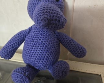 Handmade Crocheted Hippo Named Henrietta
