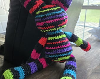 Handmade Crocheted Rainbow Bunny Named Sherly