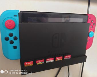 Nintendo Switch Wandhalterung mit Aufbewahrungsmöglichkeit für Spielkassetten