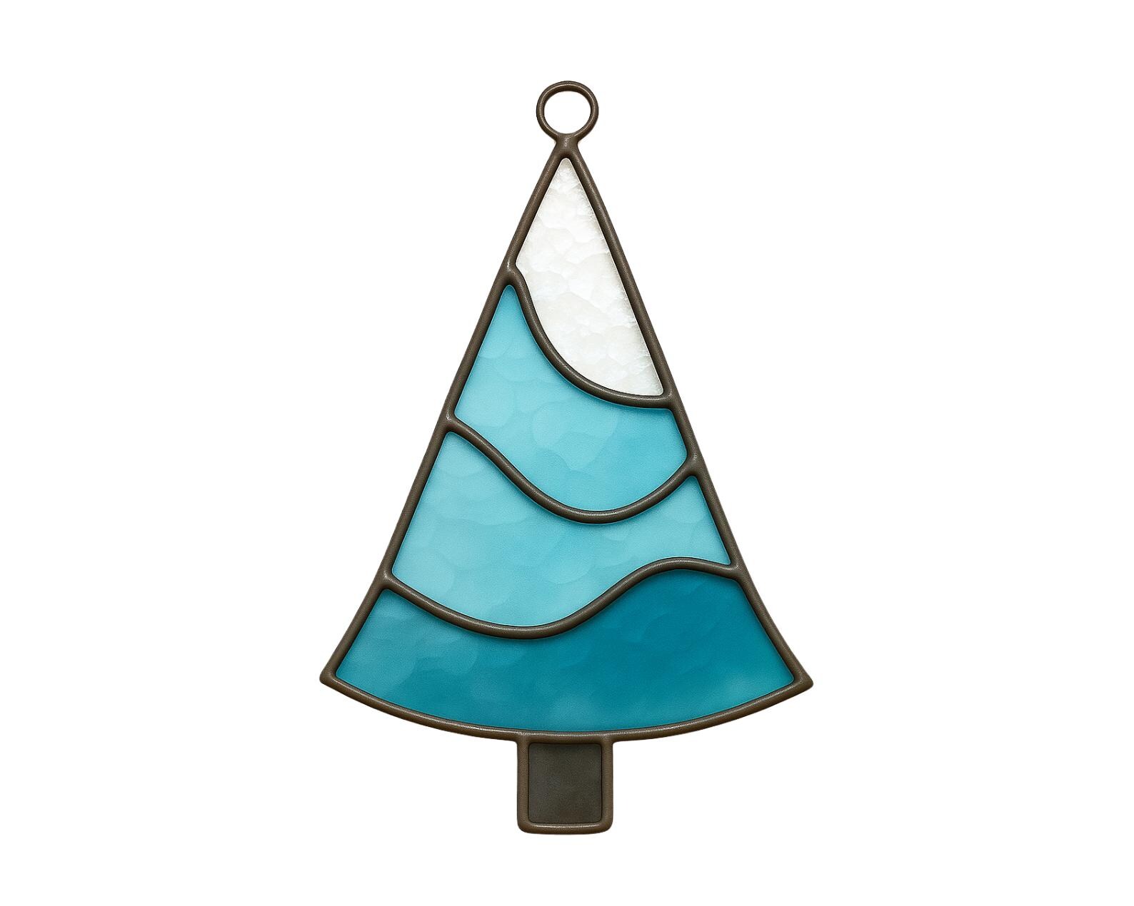 Christmas Tree Stained Glass Pattern PDF and PNG Templates + PDF Guide ...