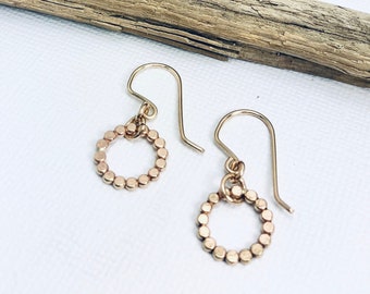 Gold Earrings, Gold Ball Earrings, Gold Circle Earrings, Delicate earrings, Urban Earrings, Simple Earrings, Everyday Earrings, Handcrafted