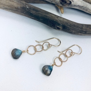 Labradorite Earrings, Gold Labradorite Earrings, Gemstone Earrings, Bridal Earrings, Bridesmaid Earrings, Wedding Jewelry, Artisan Earrings