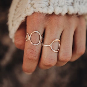 Small circle ring, gold karma ring, gold circle ring, dainty O ring, minimal circle ring, small open circle ring, tiny circle ring