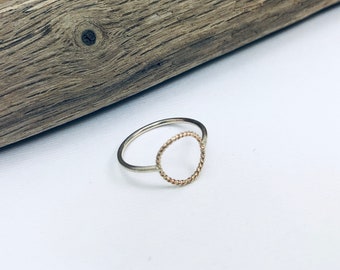 Small circle ring, gold karma ring, gold circle ring, dainty O ring, minimal circle ring, small open circle ring, tiny circle ring