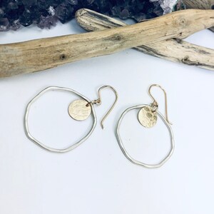 Hammered Organic Earrings