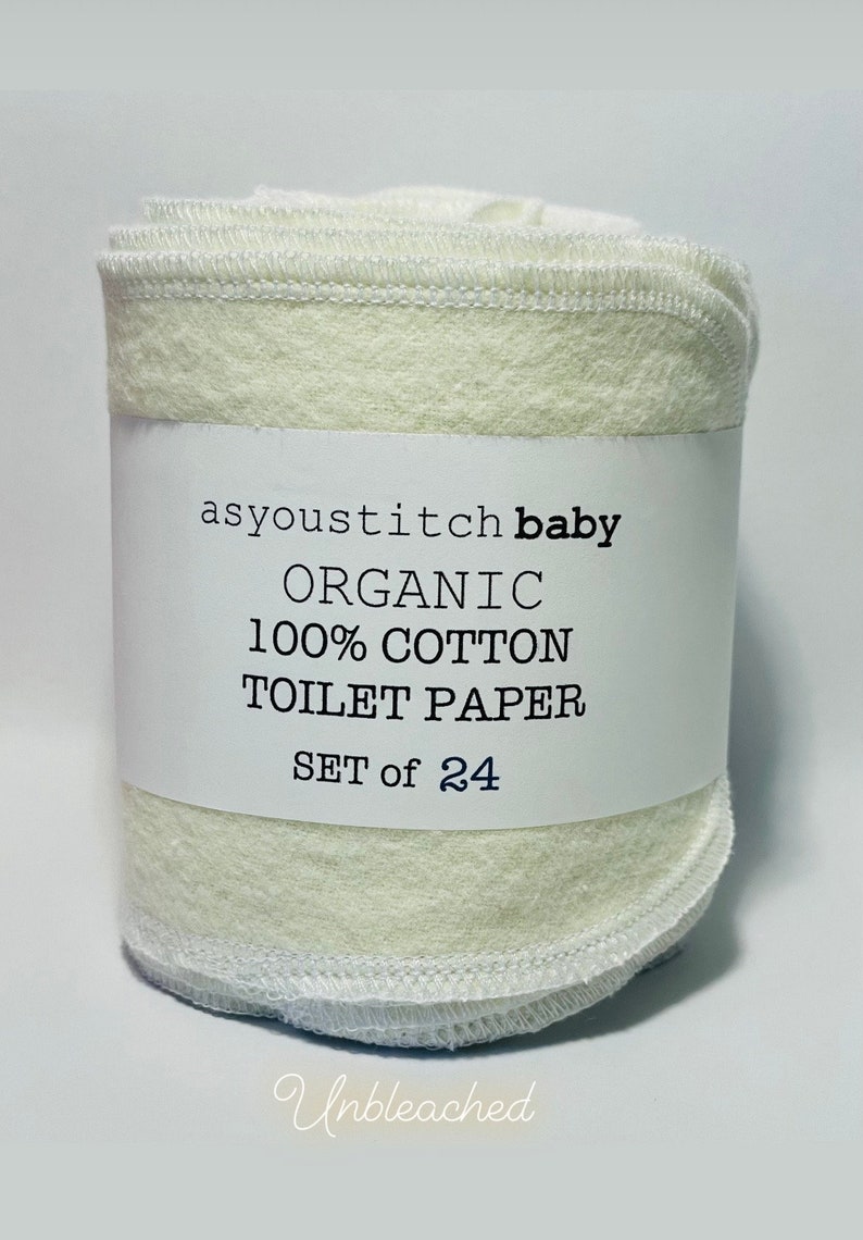 Reusable Organic Toilet Paper. Un-toilet paper. Family Cloths. Bidet Wipes. 1 Ply. 4x10 inches Unbleached
