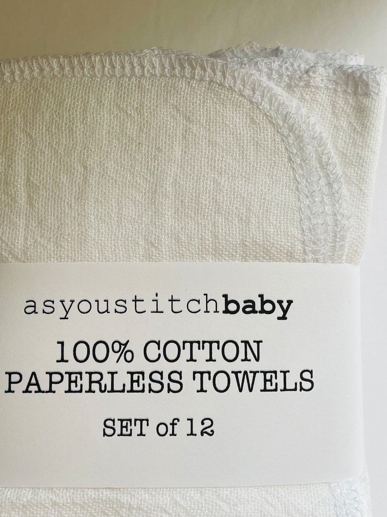 Paperless Paper Towels. Reusable Paper Towels. 100% Cotton Natural Fiber. Un-Paper Towels. Cloth Paper Towels. Paperless Towels 12x12 in. image 7