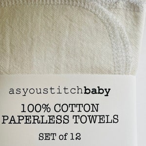 Paperless Paper Towels. Reusable Paper Towels. 100% Cotton Natural Fiber. Un-Paper Towels. Cloth Paper Towels. Paperless Towels 12x12 in. image 5