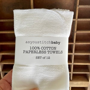 Paperless Paper Towels. Reusable Paper Towels. 100% Cotton Natural Fiber. Un-Paper Towels. Cloth Paper Towels. Paperless Towels 12x12 in. image 4