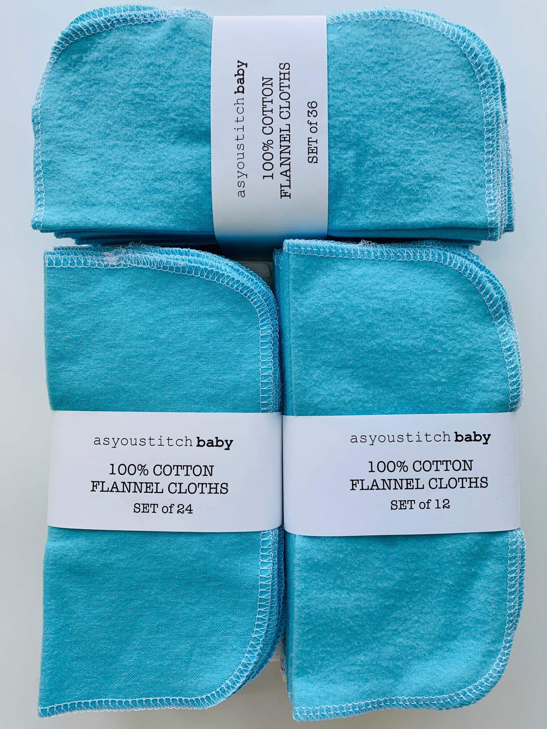 Cloth Baby Wipes Starter Kit. 8x8 Cotton Flannel. Eco Friendly Etsy