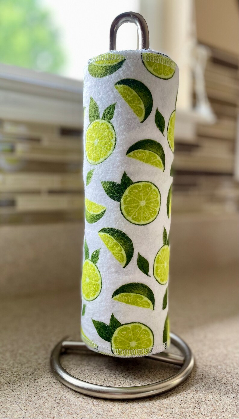 Handmade 100% Cotton Flannel Towels. Reusable Paper Towel.Un-Paper Towels.Paperless Towels 12x10 in. Summer Fruits