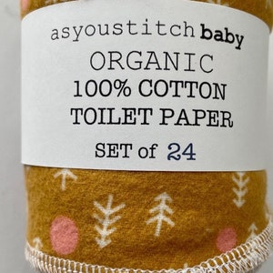 Reusable Organic Toilet Paper. Un-toilet paper. Family Cloths. Bidet Wipes. 1 Ply. 4x10 inches Forest Assorted
