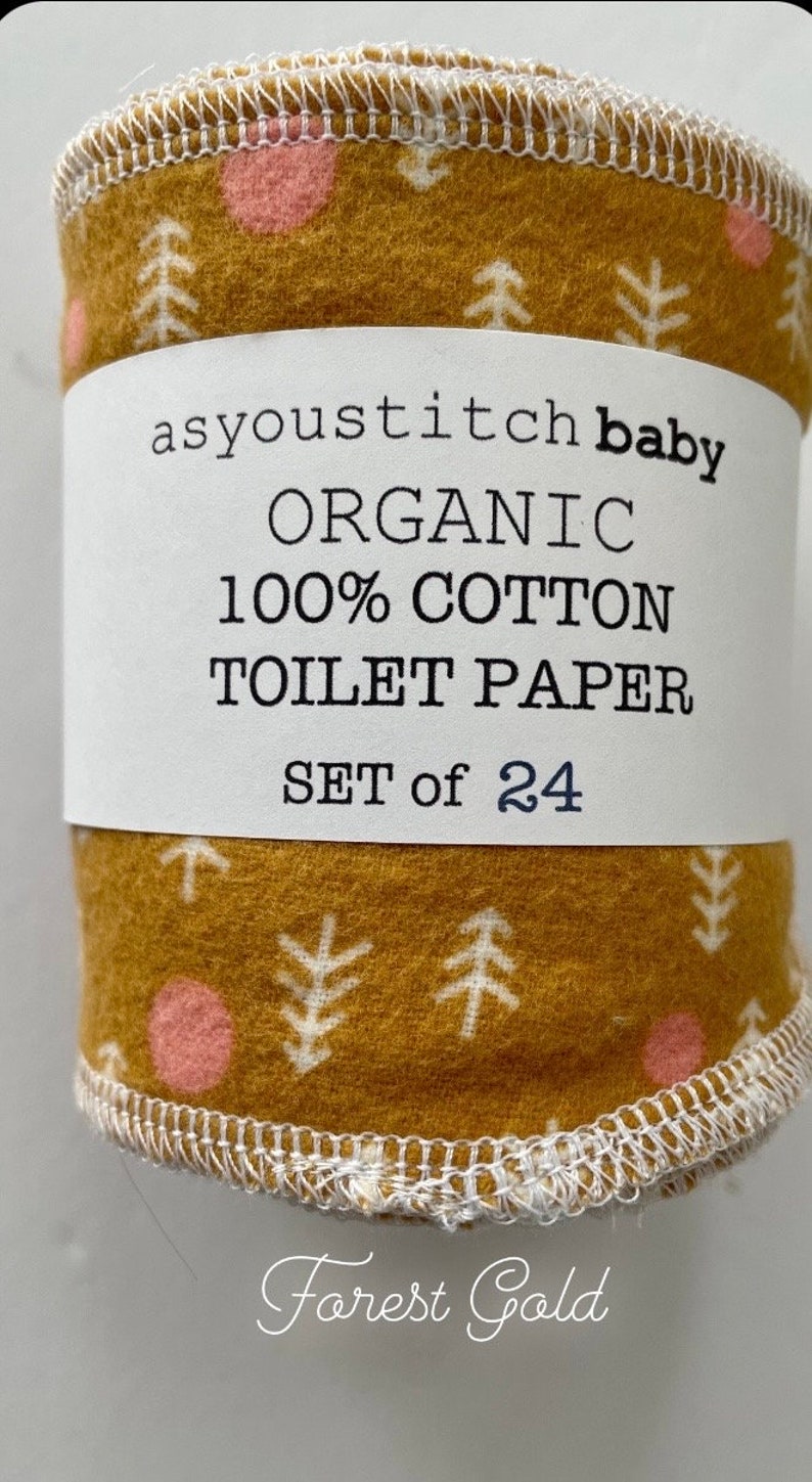 Reusable Organic Toilet Paper. Un-toilet paper. Family Cloths. Bidet Wipes. 1 Ply. 4x10 inches Forest Assorted