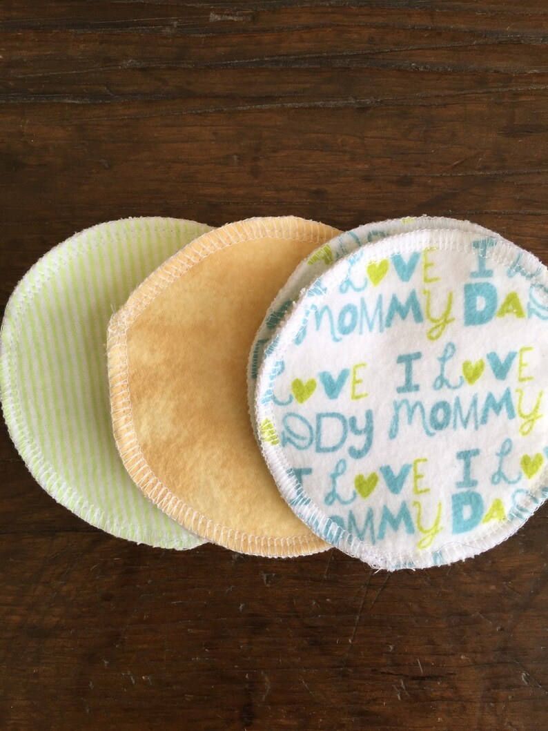 Nursing Pads 3 pairs neutral theme. Reusable cloth nursing Etsy