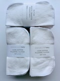 Handmade. Cloth Baby Wipes. 8x8 cotton flannel. Eco friendly reusable washable cloth wipes and/or napkins. White