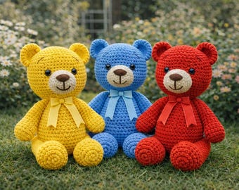 Teddy Bear | Amigurumi Bear Pattern | Easy Crochet | Baby Gift | Instant Download