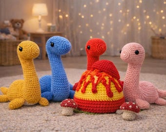 5 No-Sew Dinosaur Crochet Patterns Bundle | Amigurumi Dino Set | Beginner Friendly | Toys | Instant Download