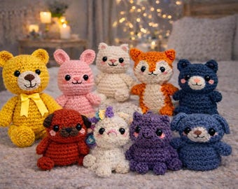 Kawaii Crochet Animals Bundle | 12 Amigurumi Patterns | Beginner Friendly | Instant Download