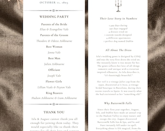 Swan Storybook Wedding Program Stationery