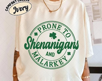 Anfällig für Shenanigans und Malarkey png, Happy St. Patrick's Day png, Irish Day png, St. Patrick Vibes png, sublimieren Download