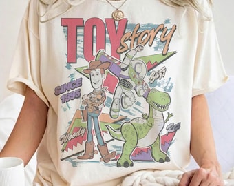 Disney Toy Story 1995 Retro PNG, Woody Buzz Lightjahre Rex PNG, Disney Pixar Fest, BTW Disneyland Familienurlaub Reise