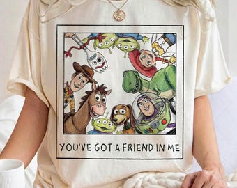 Retro Pixar Toy Story You've Got a Friend in Me Photo PNG, Toy Story Land, Woody Buzz Jessie, Bullseye, Disney Vacation 2026 Matching PNG