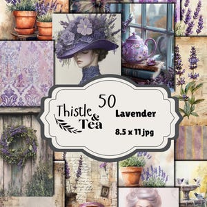 Lavender Digital Images: 50 High Resolution JPEGs for Commercial Use, Instant Download Graphics