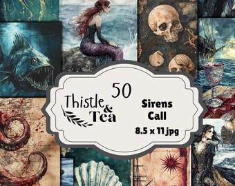 Sirens Call: 50 jpgs, 300 dpi, 2550x3300, commercial use, digital download