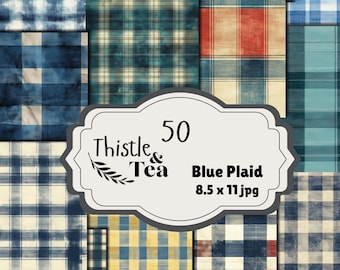 Blå pläd: 50 jpg, 300 dpi, 2550x3300, kommersiellt bruk, digital nedladdning