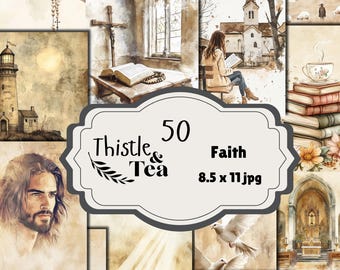 Faith Papers: 50 jpgs, 300 dpi, 2550 x 3300, commercieel gebruik, digitale download