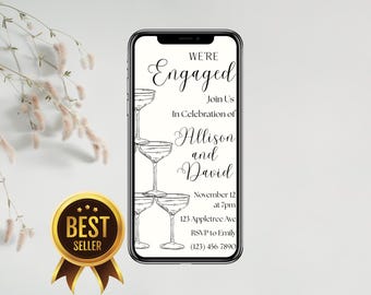 Engagement Party Invitation | Engagement Invite | Customizable Template