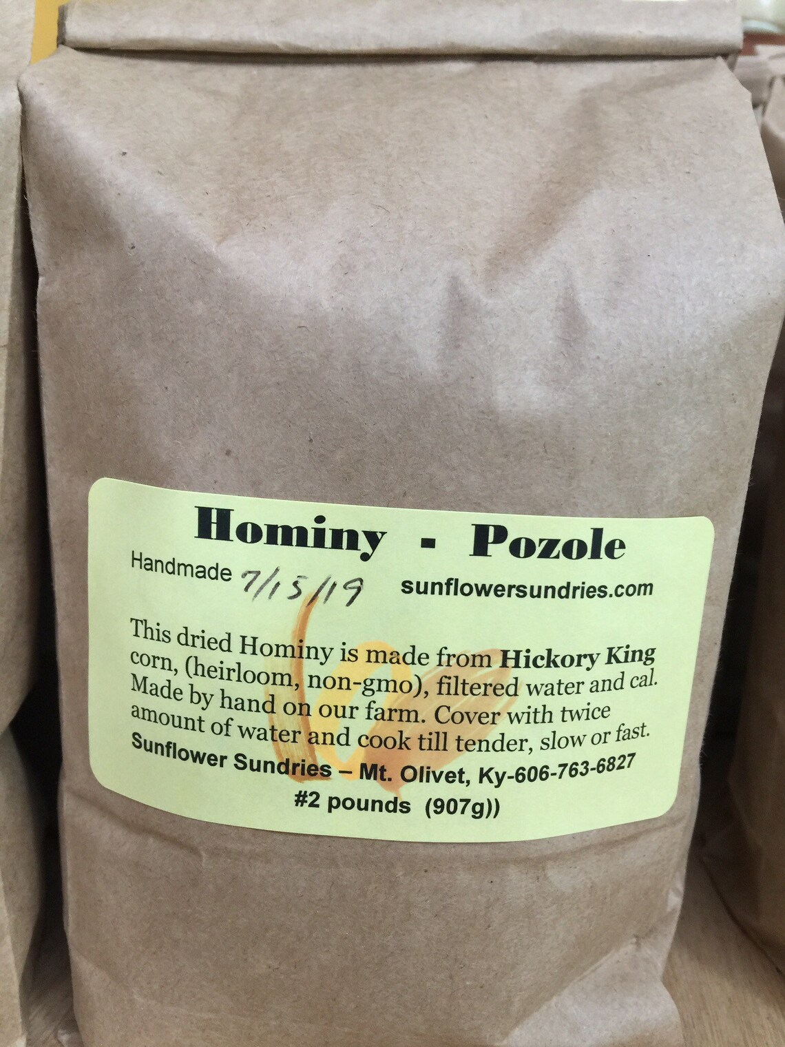 Hickory King Dried Hominy, Heirloom White Corn, Pozole - 2 Lbs - Etsy