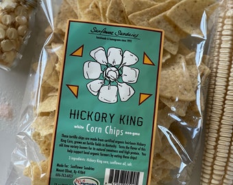 Corn Chips -  5 bags/Hickory King White Heirloom Corn