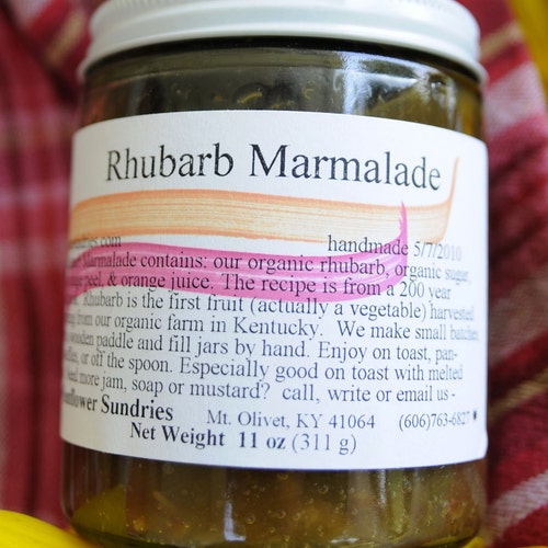 Rhubarb Marmalade Etsy