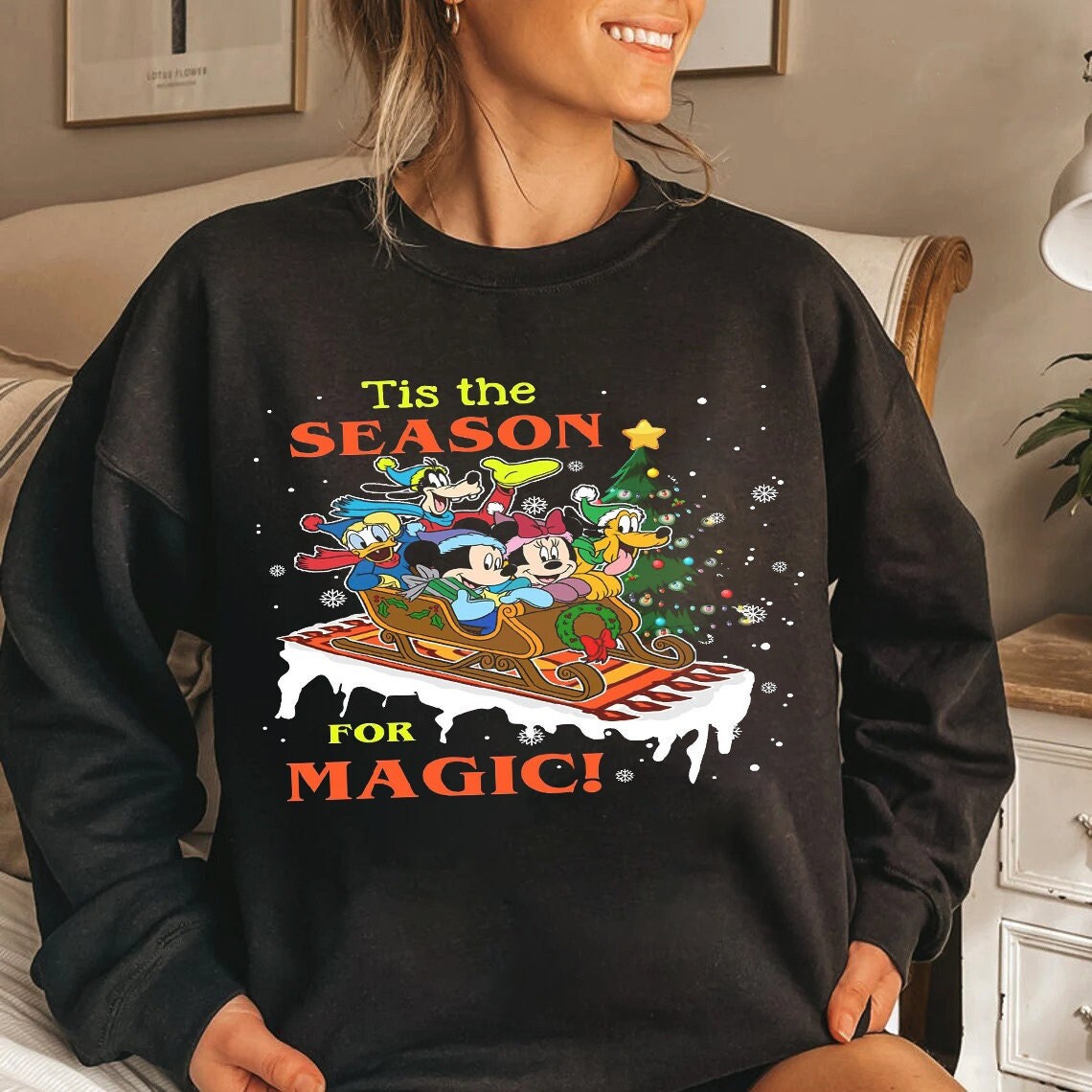 Discover Mickey and Friend Christmas, Disney Party Christmas  Sweatshirt