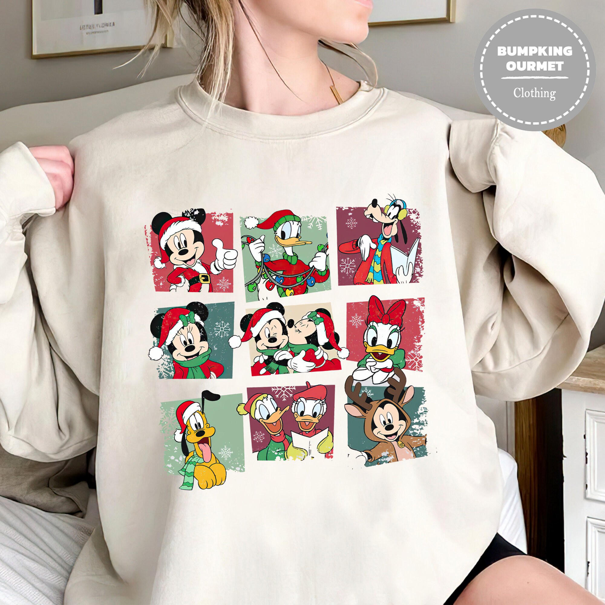 Discover Disney Mickey and Friends Characters Christmas Mood Sweatshirt