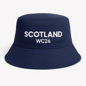 SCOTLAND WC26 Premium Embroidered Bucket Hat • Organic Cotton • Scotland Football Fanwear 2026