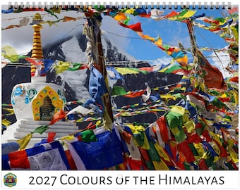 2027 Nepal & India Calendar – Colours of the Himalayas (US/CA)