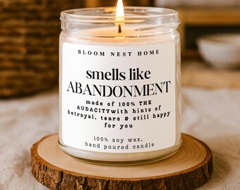 Vela con aroma a abandono – Regalo divertido de despedida, compañero de trabajo que se va, mejor amigo/a del trabajo, despedida, regalo de jubilación para hombres y mujeres, cera de soja.