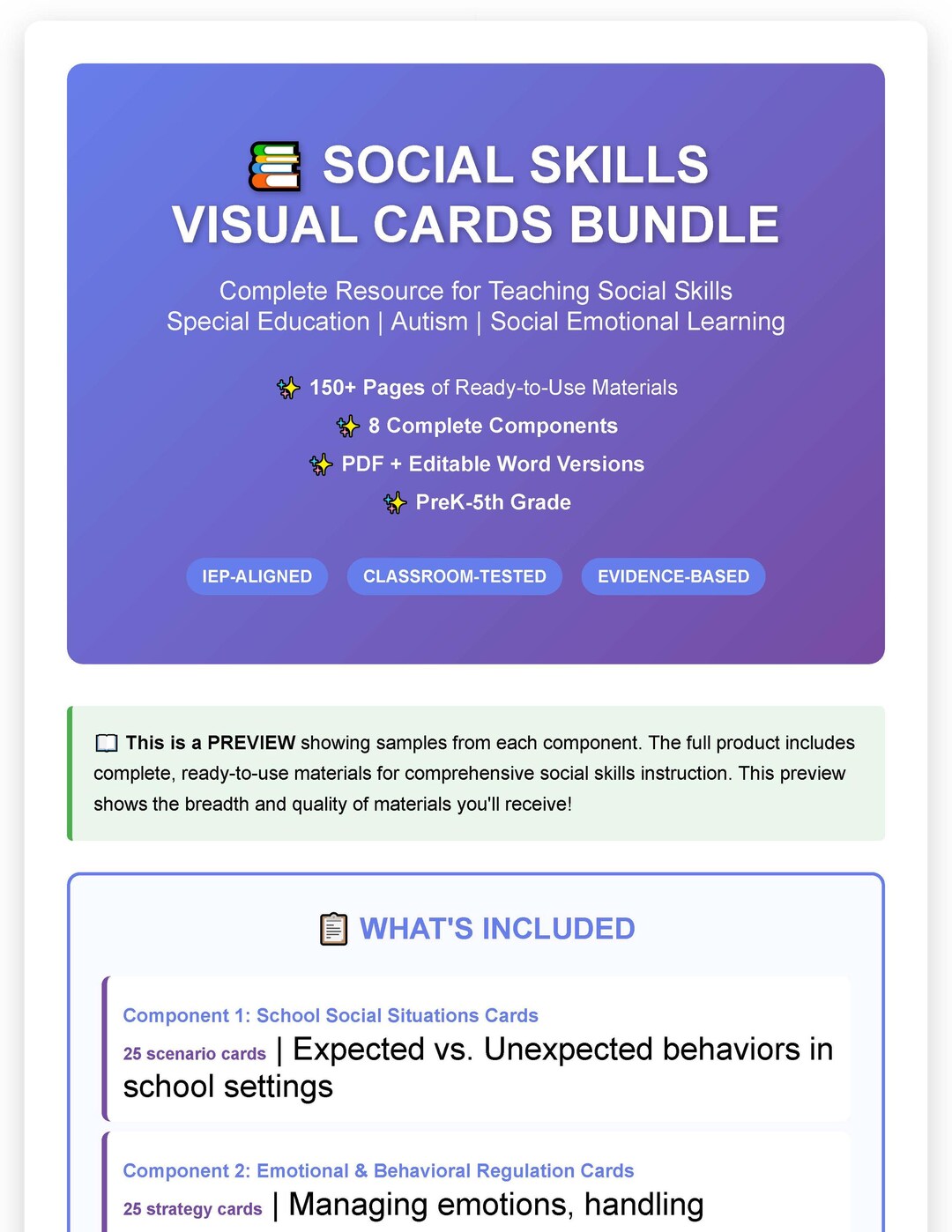 Social Skills Visual Cards | Autism Social Stories | Special Education ...