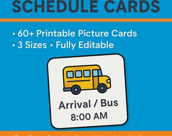 Daily Visual Schedule Cards | Autism Classroom Routine | Special Education Visual Supports | Printable Picture Cards