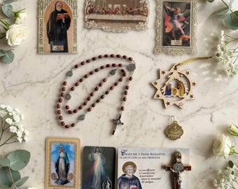 St. Benedict Rosary Gift Set | Italian Catholic Rosary with Medal & Crucifix