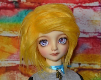 Blonde faux fur wig for BJD doll's