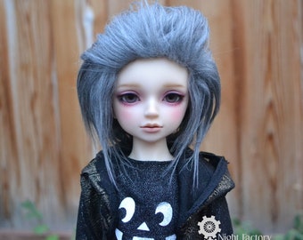 7/8 8/9 Gray faux fur wig for SD/MSD BJD's