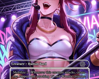 Carta proxy de teste do anime Voice of Victory. PROXY NÃO OFICIAL - Feita por fãs, não permitida em torneios.