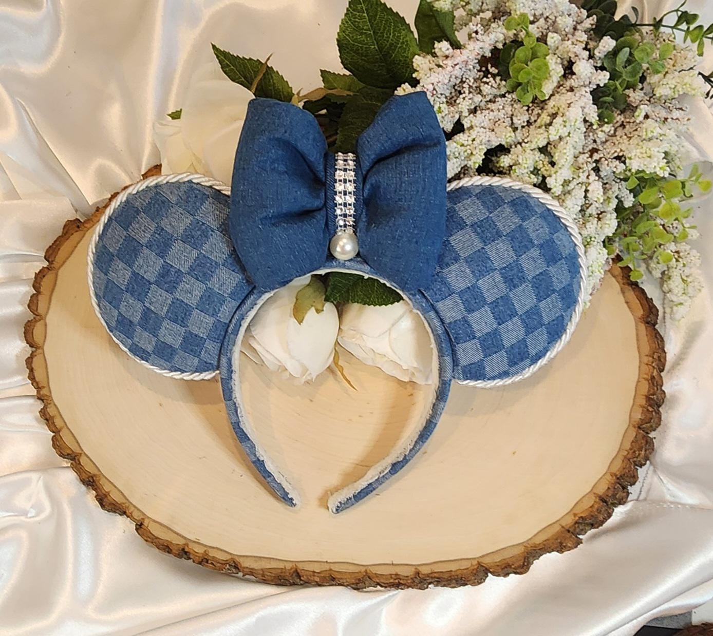 Minnie Mouse Denim Ears Headband - Etsy