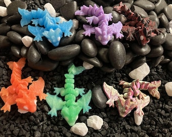 Paquete de 5 dragones Wyvern flexibles para bebés