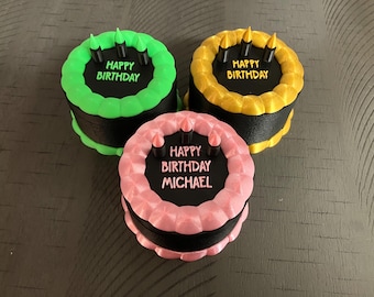 Caja de regalo de pastel de cumpleaños gótico personalizado, caja de recuerdo